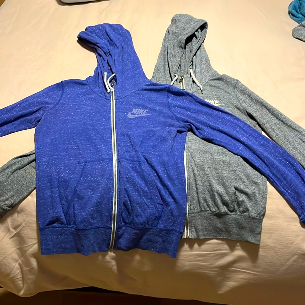Super-thin Nike Zip-up Hoodies, 2pk, Medium